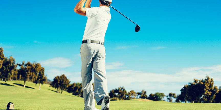 man golf swing